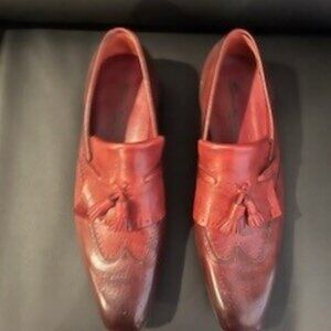 Santoni Burgundy Tassel Loafer Size 13D (US)